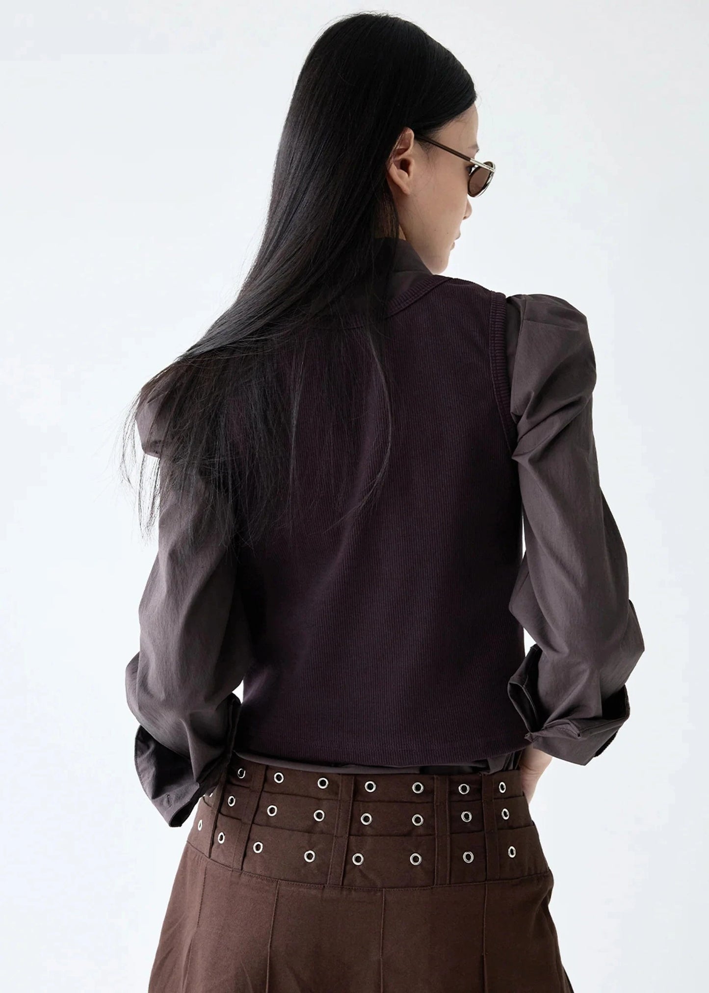 EYELET PLEATS SKIRT-SAENGIN STUDIOS-APOC STORE