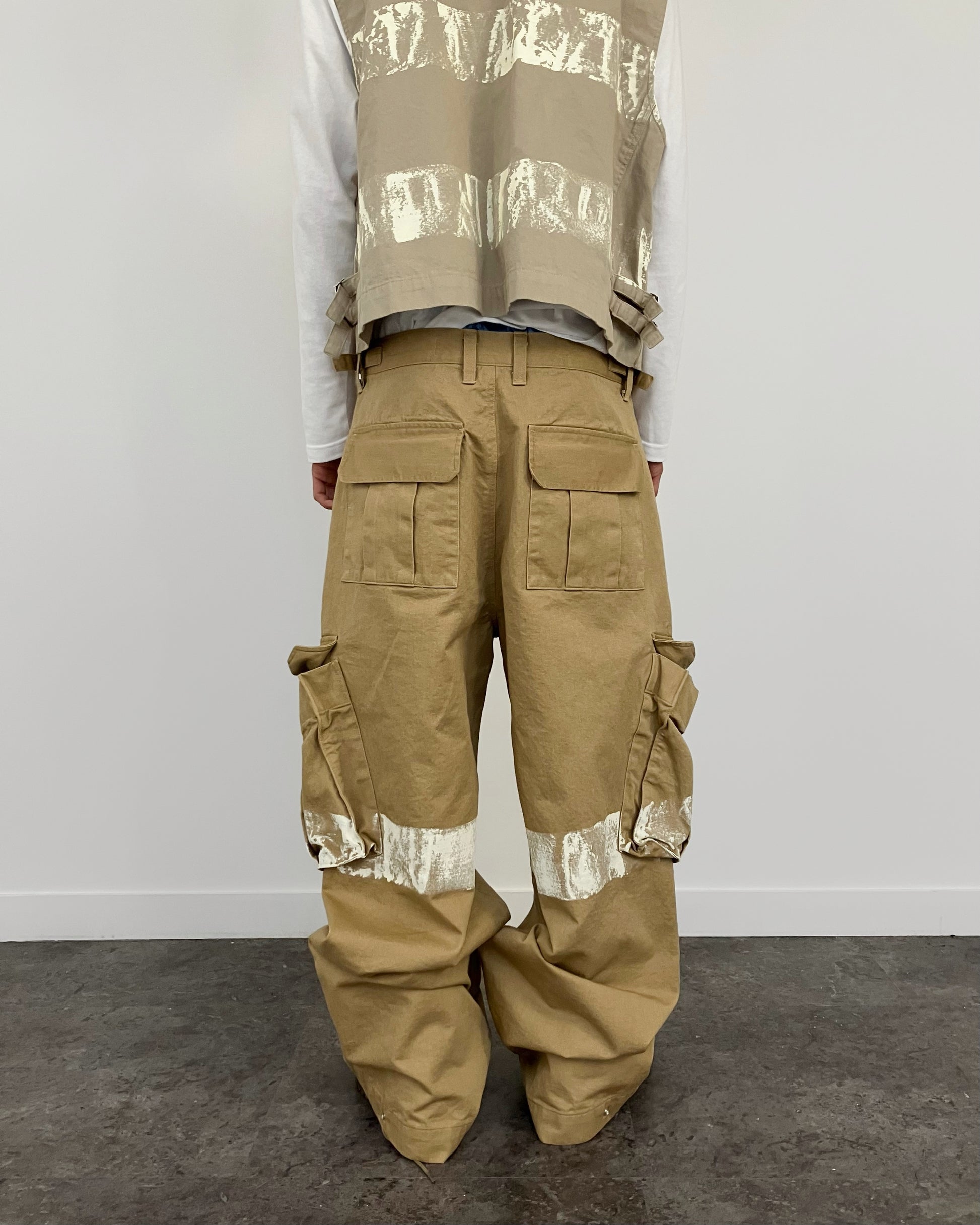 PAINTED CARGO PANTS BEIGE-EGNARTS-APOC STORE