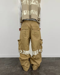 PAINTED CARGO PANTS BEIGE-EGNARTS-APOC STORE