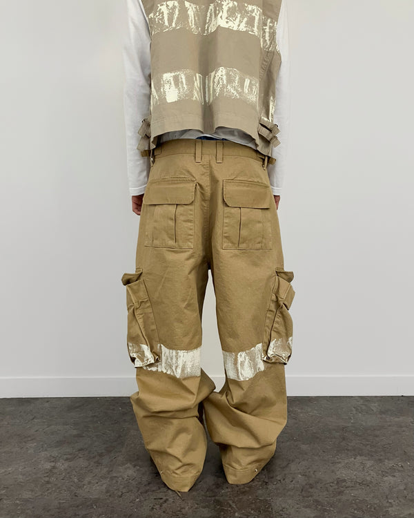 PAINTED CARGO PANTS BEIGE-EGNARTS-APOC STORE