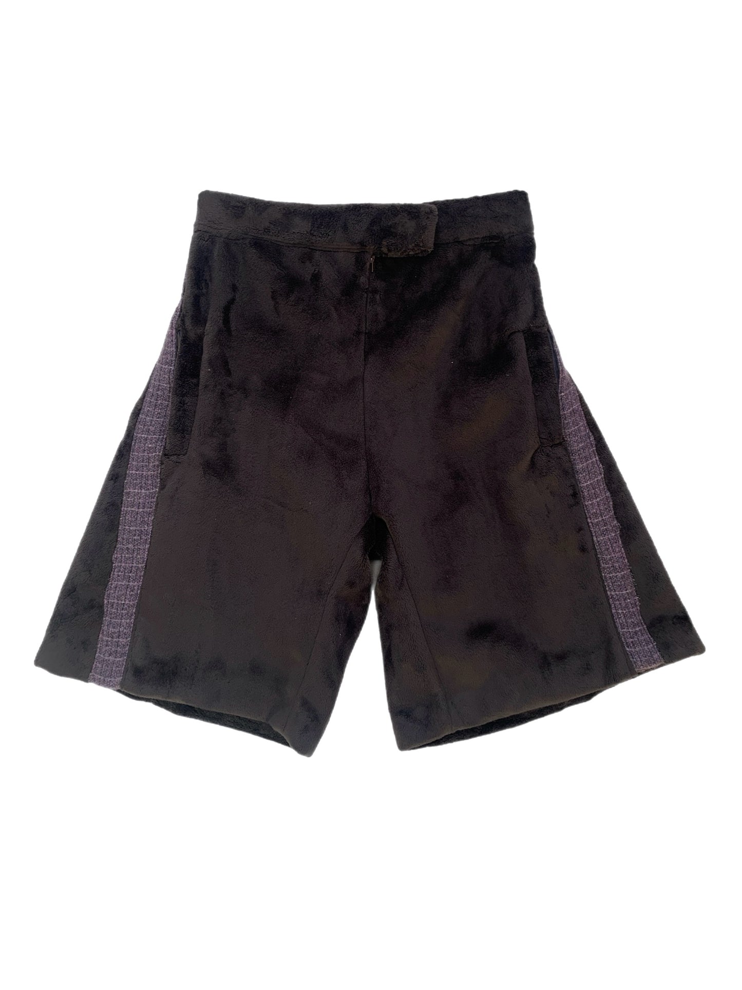 Velour Knee-Length Shorts-Polyhedron-APOC STORE