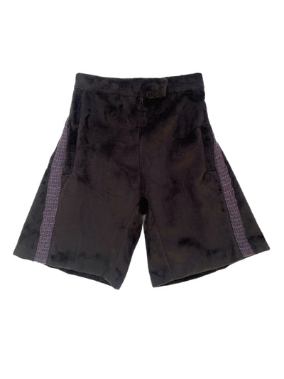 Velour Knee-Length Shorts-Polyhedron-APOC STORE