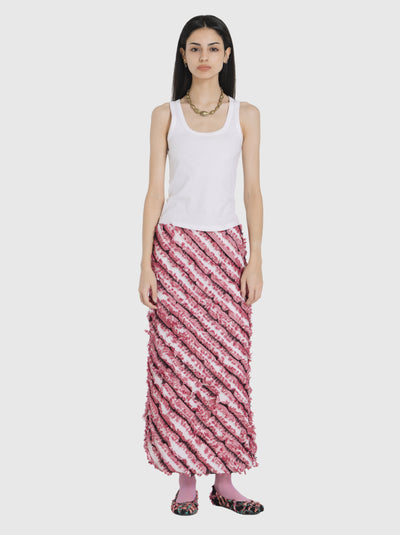 Skirt Long with Stripes-Nensi Avetisian-APOC STORE