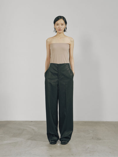Black Low Rise Straight Denim Trousers-arc us arkus-APOC STORE