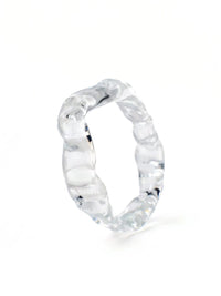 Textured Stacking Glass Rings 0124-Rain and Rivers-APOC STORE