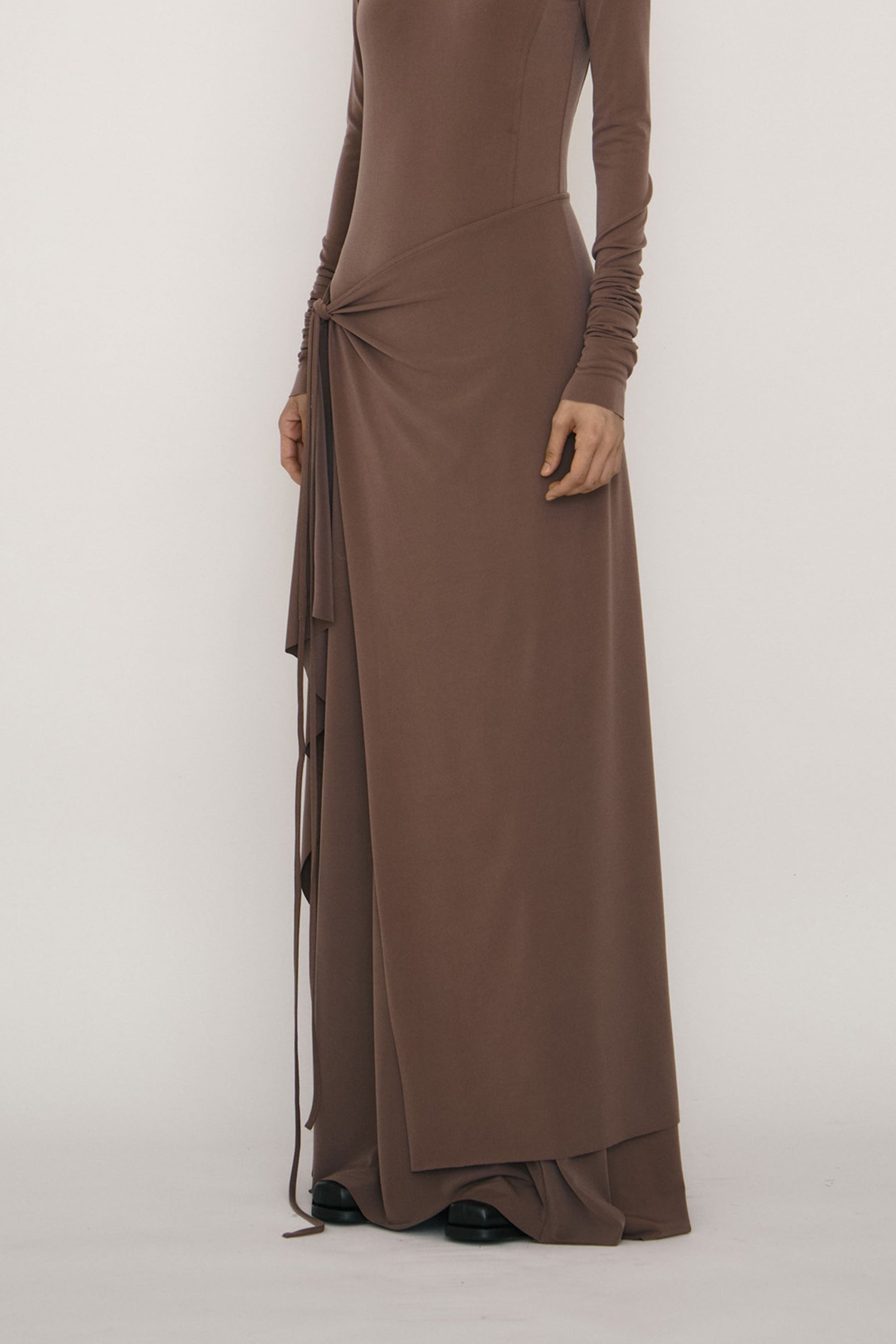 Khaki One-Piece Wrap Skirt-arc us arkus-APOC STORE