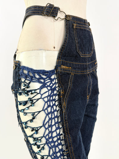 Mini Overall Denim Shorts-Lou de Bètoly-APOC STORE
