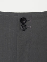 Draped Pocket Wool Shorts 001 _ Gray-Taekh-APOC STORE