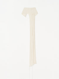 Button Work Cashmere Scarf 001 - Ivory-Taekh-APOC STORE