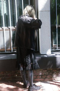 BANDING RUFFLE SHA DOT SKIRT - BLACK-SAENGIN STUDIOS-APOC STORE