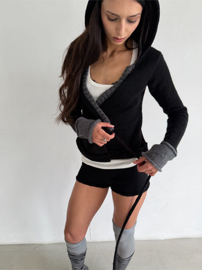 Cardigan “Embrace” Black-V4K-APOC STORE