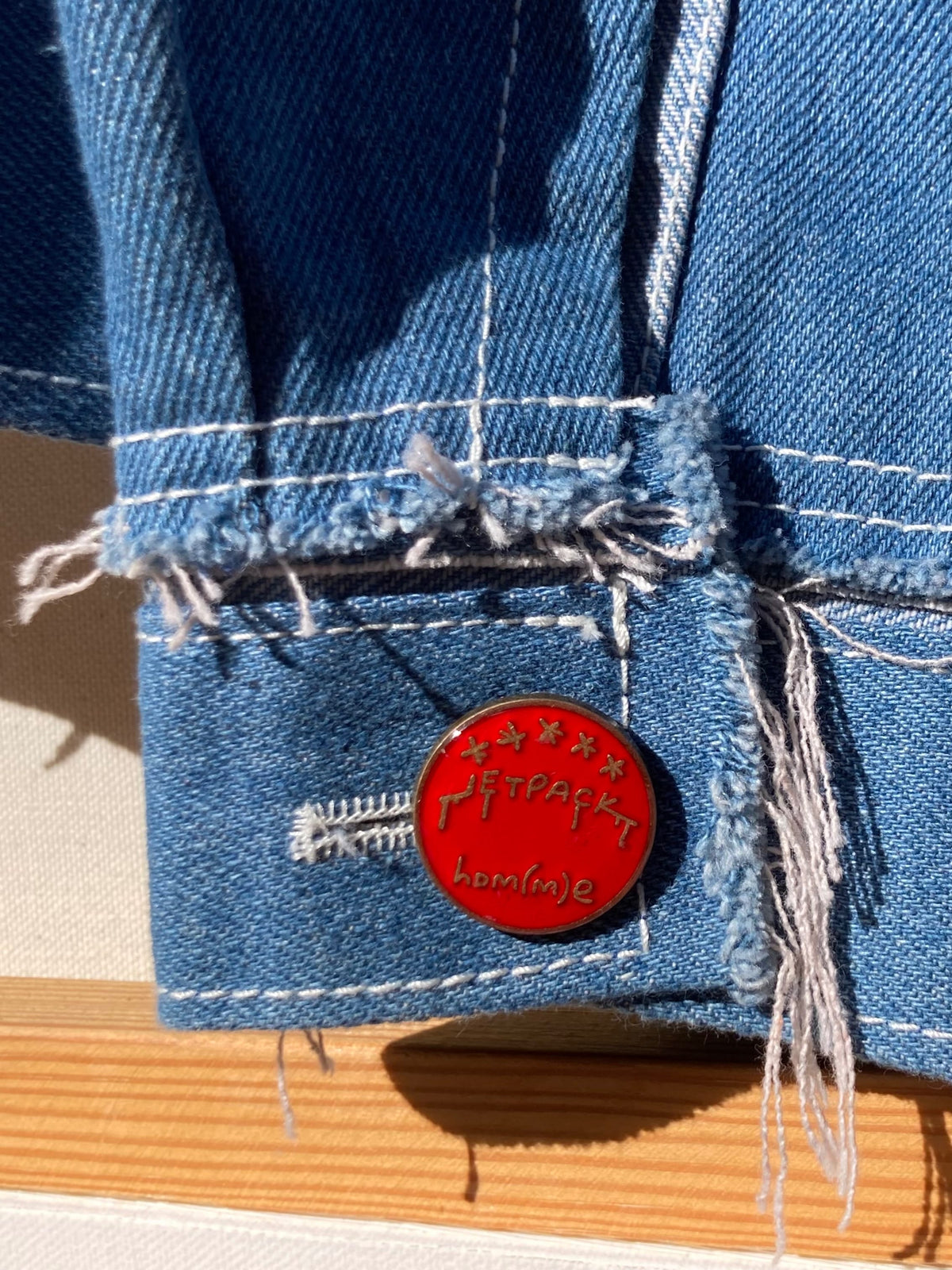 Daydream: Handmade Chainstitch Deconstructed Denim Jacket-Jetpack Hom(m)e-APOC STORE
