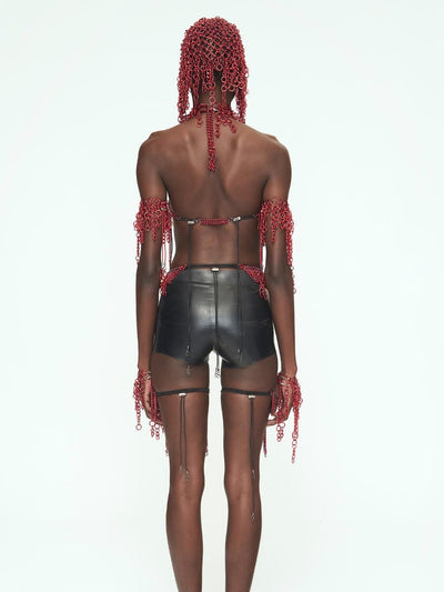 RED CHAINS Waist Garter Belt-JALACONDA-APOC STORE
