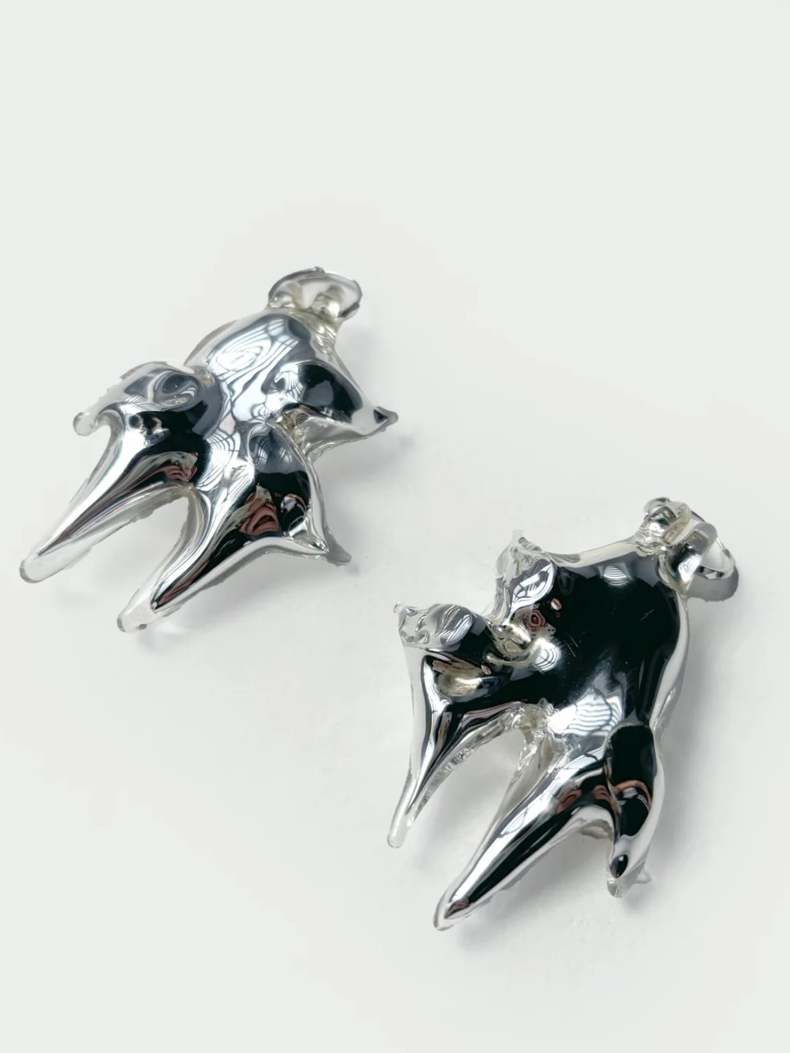 KA’AGUY_555 Glass Silver Earrings-Pia Glassworks-APOC STORE