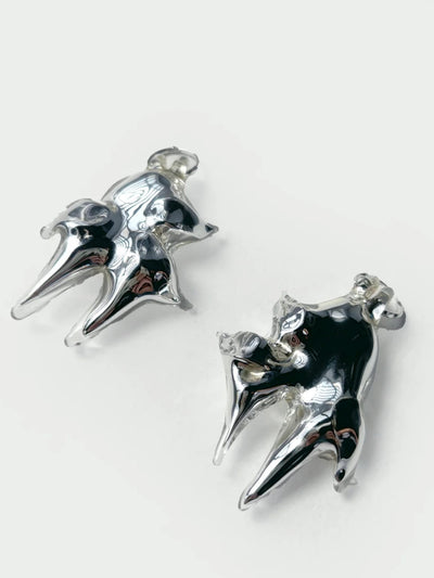 KA’AGUY_555 Glass Silver Earrings-Pia Glassworks-APOC STORE