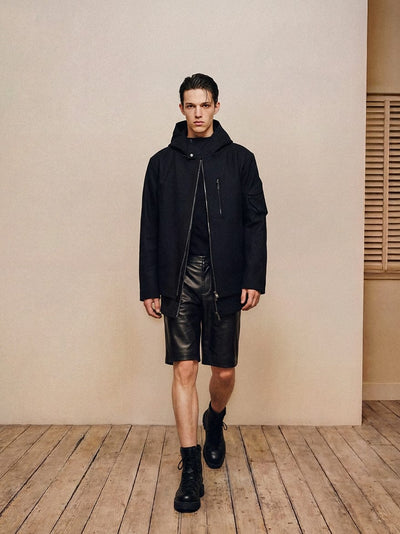 Layered Zip Hood Jacket-MINKIMHO-APOC STORE
