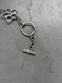 Hammered Bloom Necklace-Crystal-APOC STORE