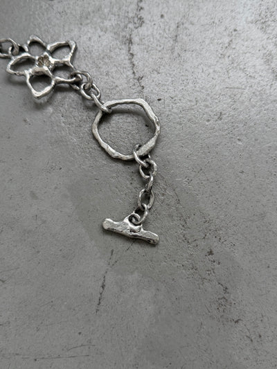 Hammered Bloom Necklace-Crystal-APOC STORE