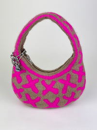 1 of 1 Saddle Bag - Beige / Fuchsia-Carboot-APOC STORE
