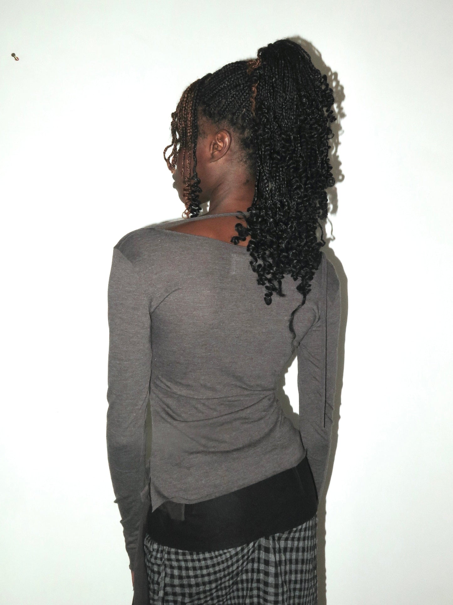 Alessia Top longsleeves Grey-ATH-APOC STORE