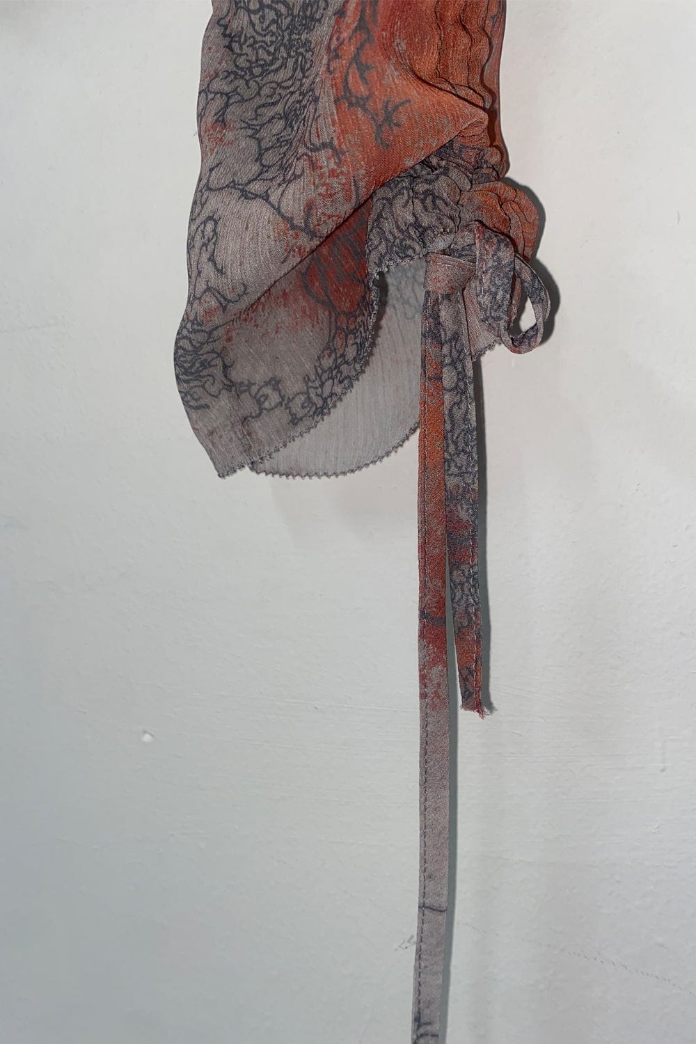 SHEER SMOCKING BLOUSE (SCARLET)-Lalameemee-APOC STORE