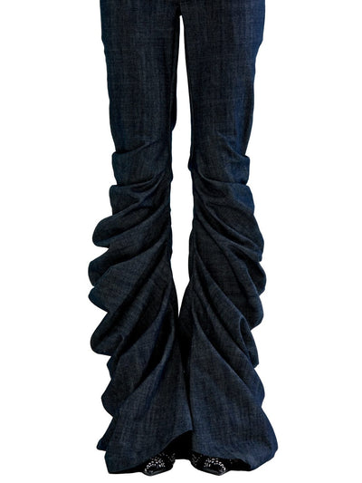 SPIRAL DENIM PANTS-Clara Colette Miramon-APOC STORE