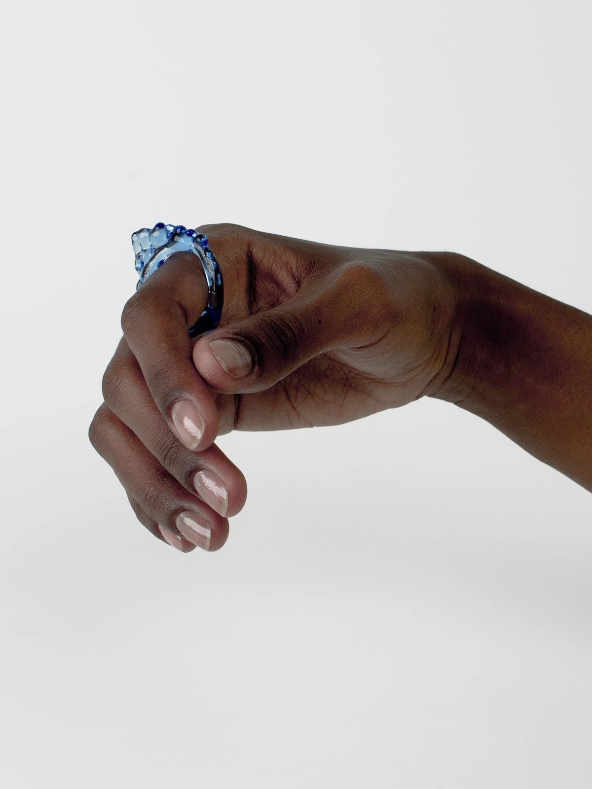 Chunky Beaded Glass Ring 0093-Rain and Rivers-APOC STORE
