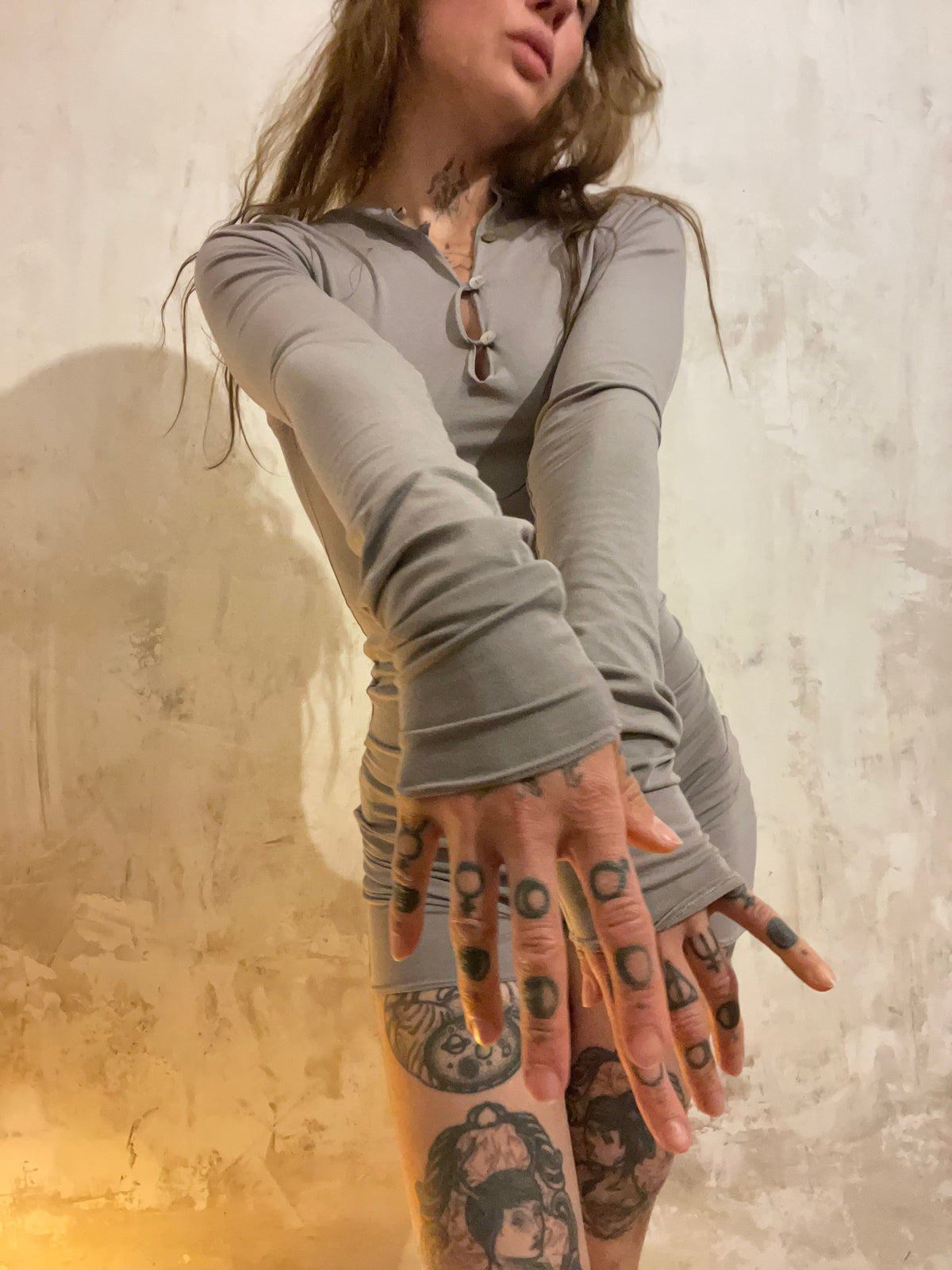 smoke quartz bodysuit-Snake Divine-APOC STORE