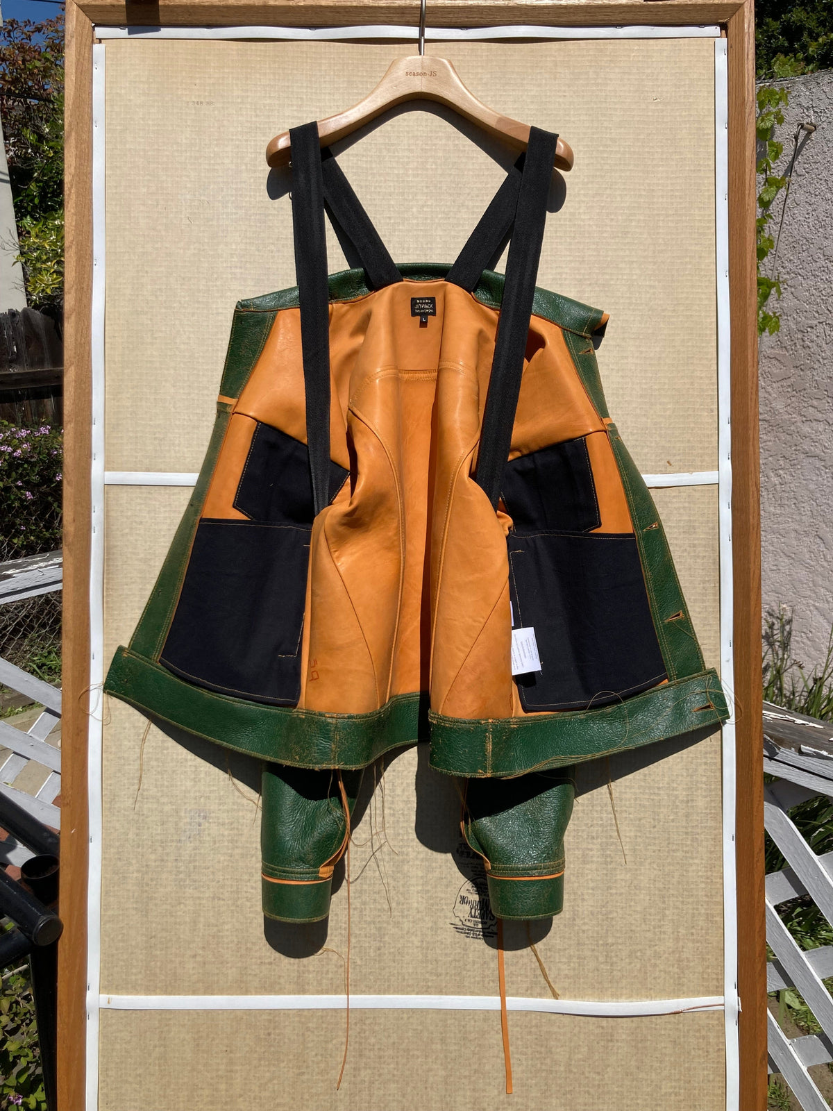 Green/Tan Leather Jacket:-Jetpack Hom(m)e-APOC STORE