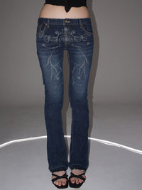 tattooed hiphugger denim-Lalameemee-APOC STORE