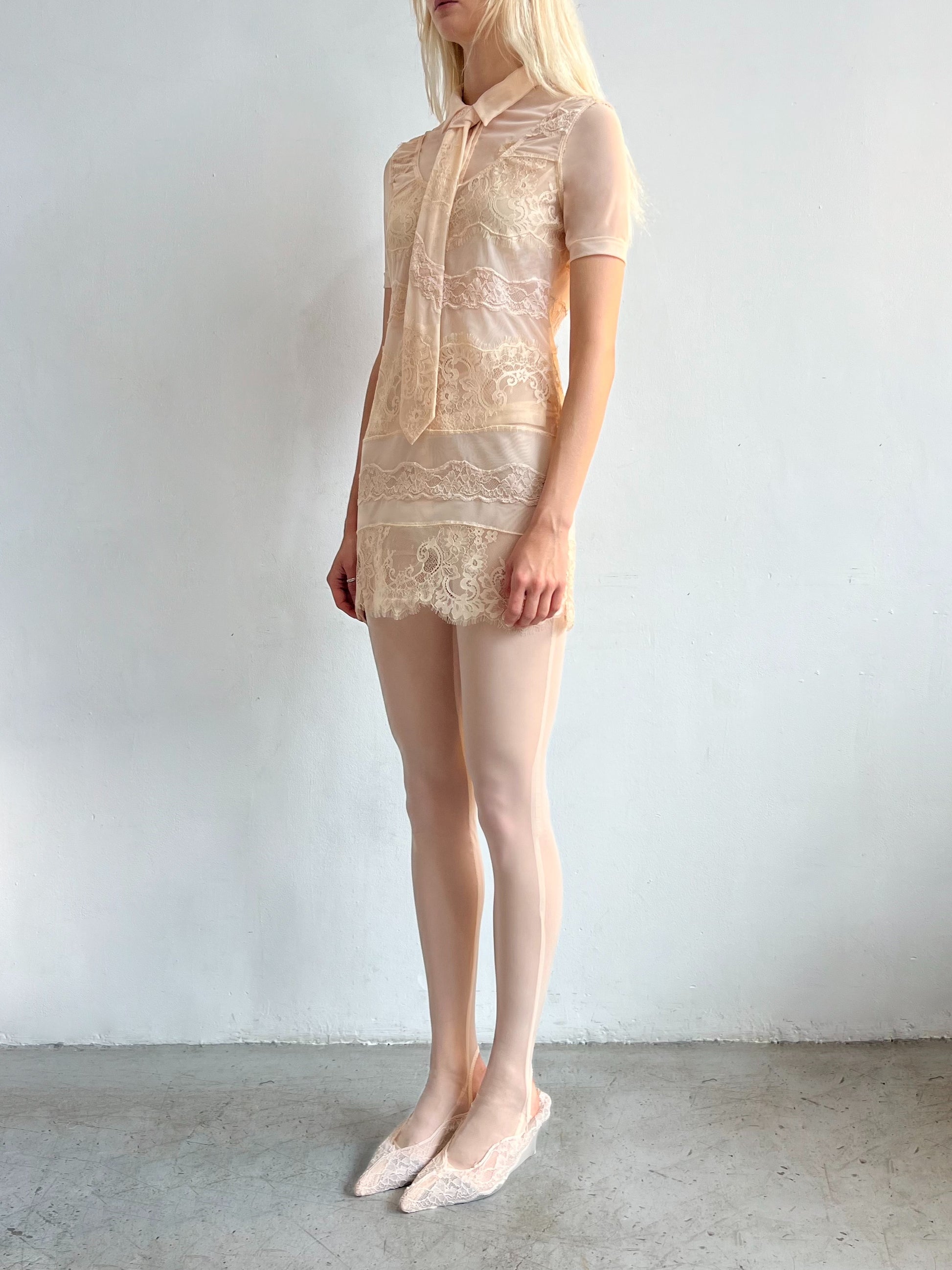 Lace Polo Mini Dress-Nastyamasha-APOC STORE