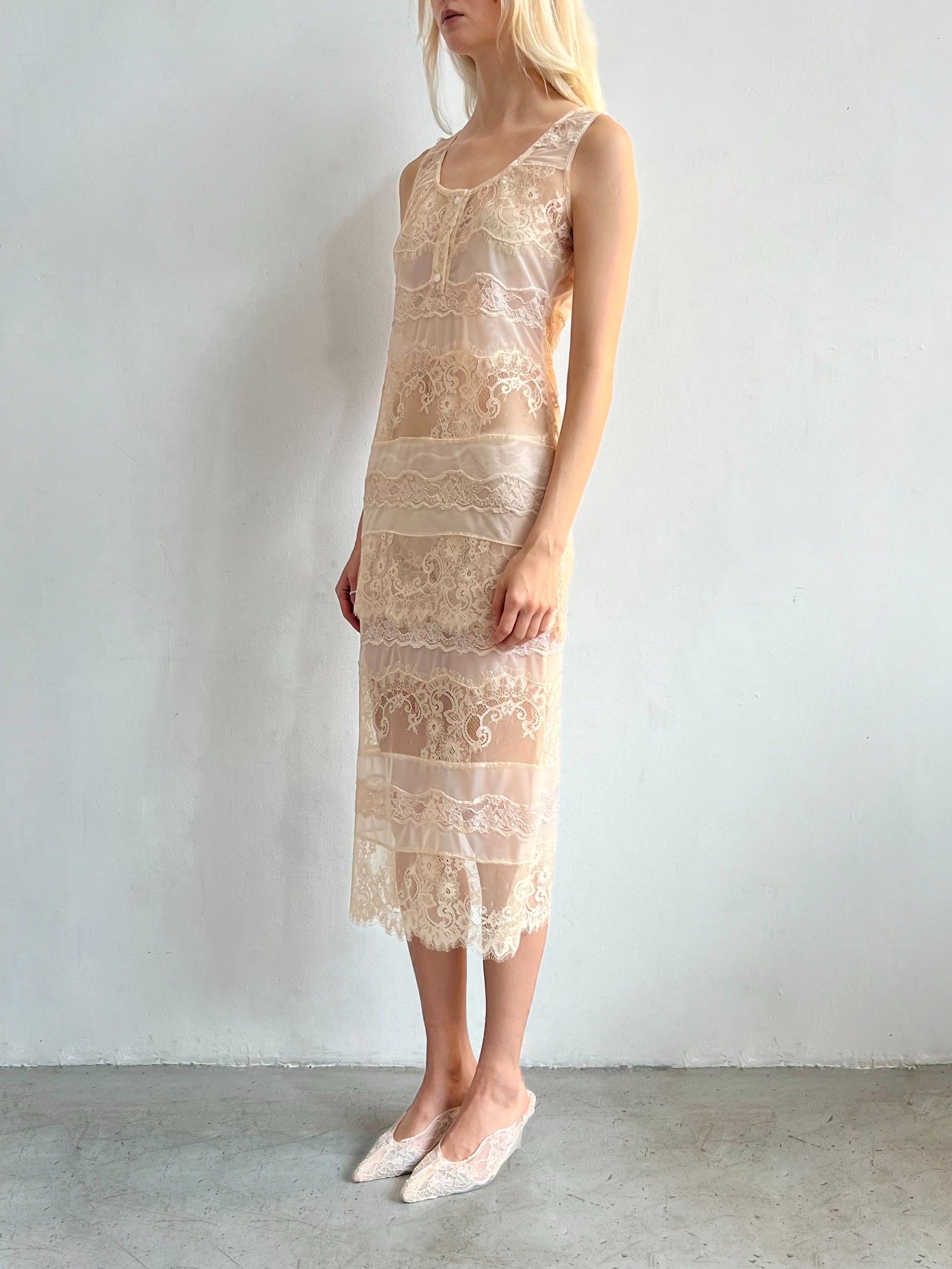 Lace Midi Skirt-Nastyamasha-APOC STORE