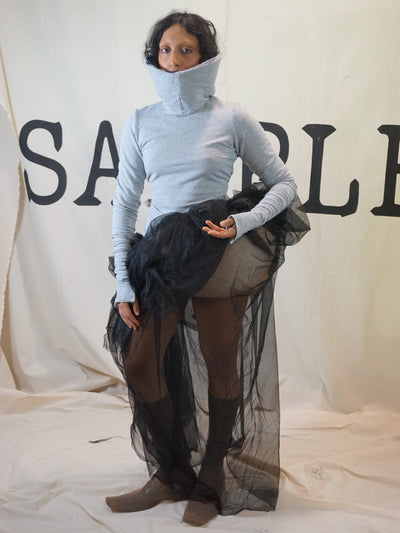 GARMENT # 002 HIGH SCULPTURAL COLLAR LONG SLEEVE-S A M P L E GARMENTS-APOC STORE