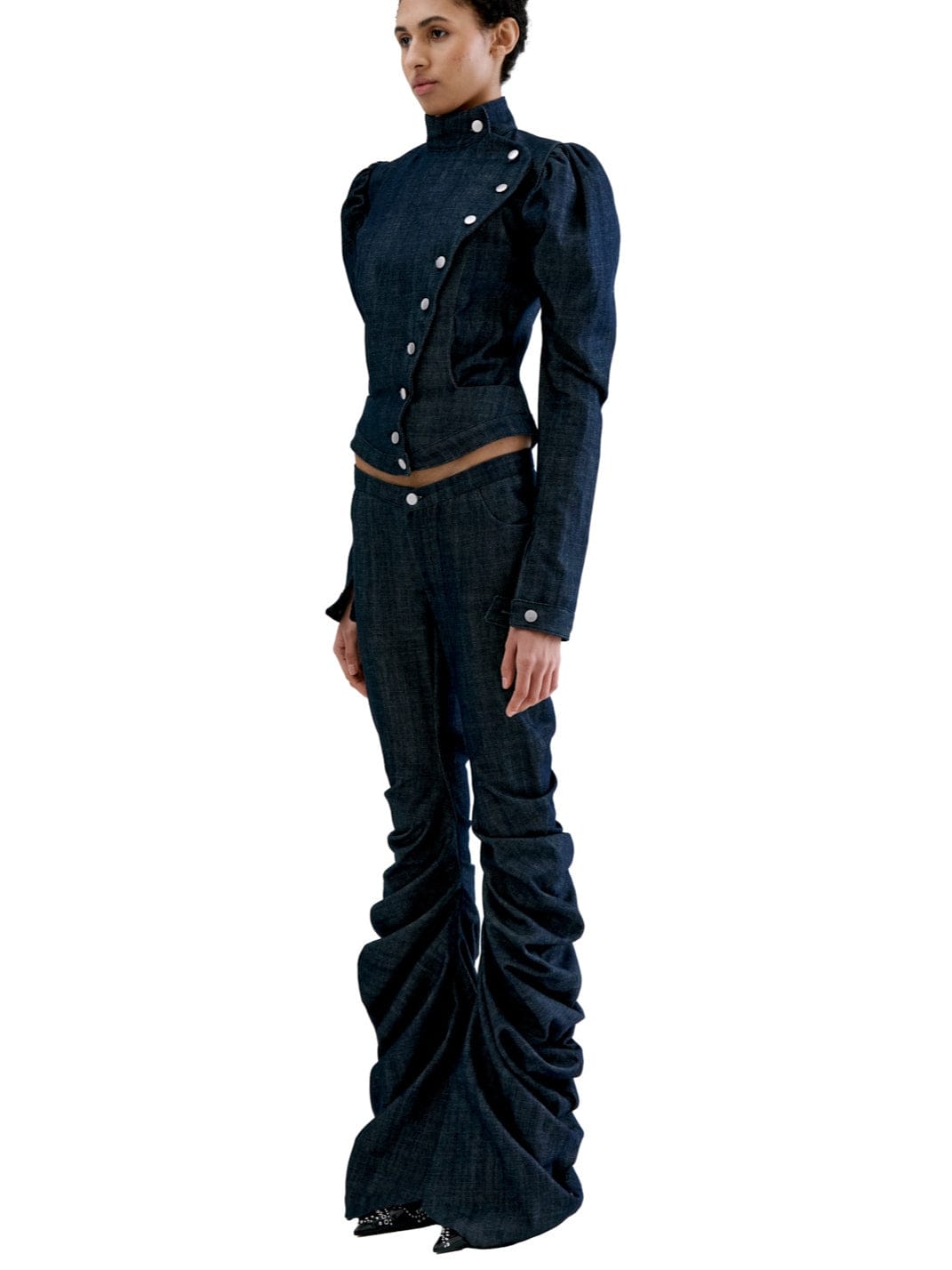 SPIRAL DENIM PANTS-Clara Colette Miramon-APOC STORE