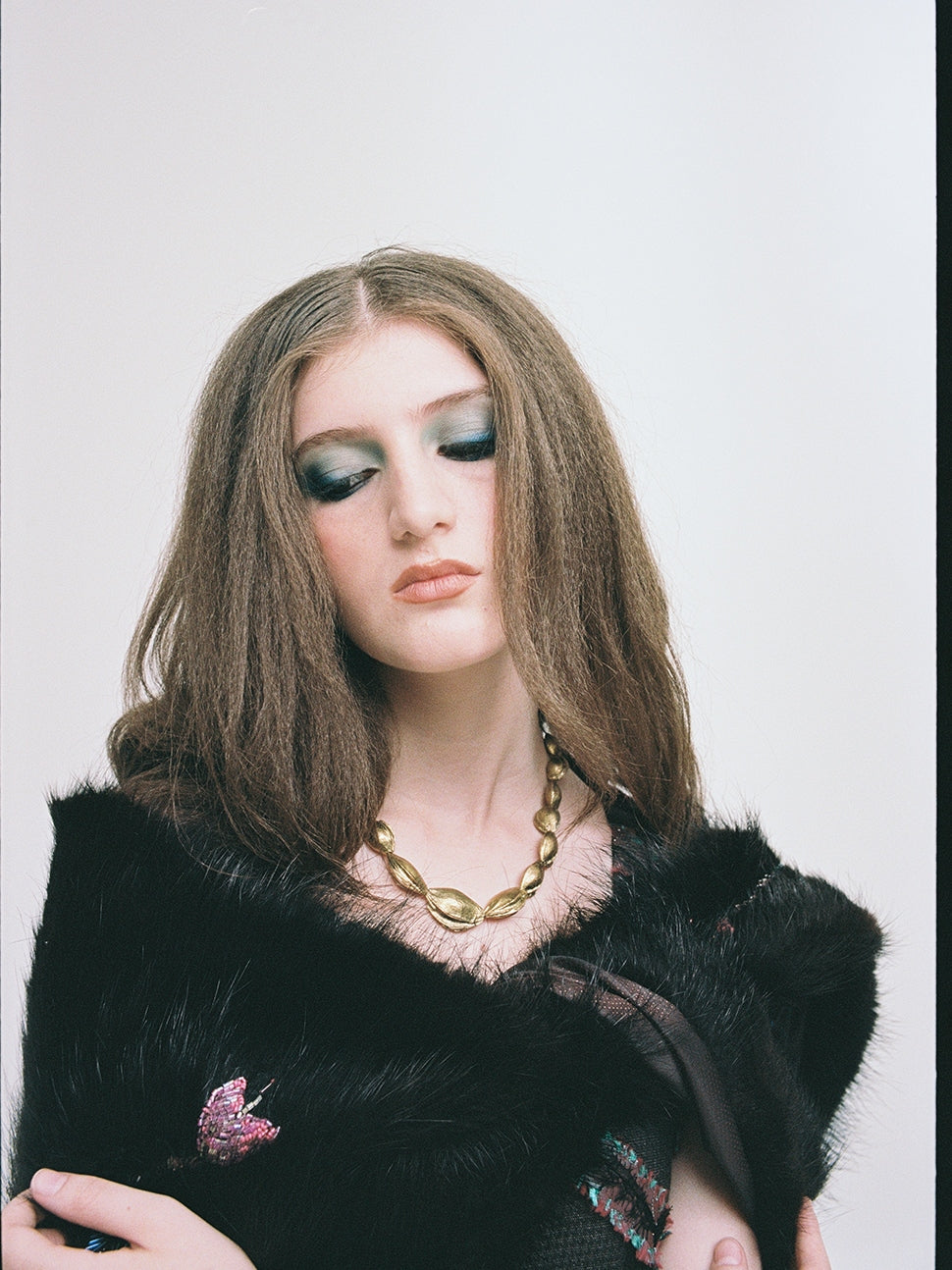 Fur Bolero with Embelishments-Nensi Avetisian-APOC STORE