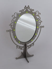 STUDDED VANITY MIRROR - NEONE GREEN-100100-APOC STORE