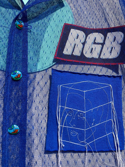 Blue Tulle Collage Shirt-Jetpack Hom(m)e-APOC STORE