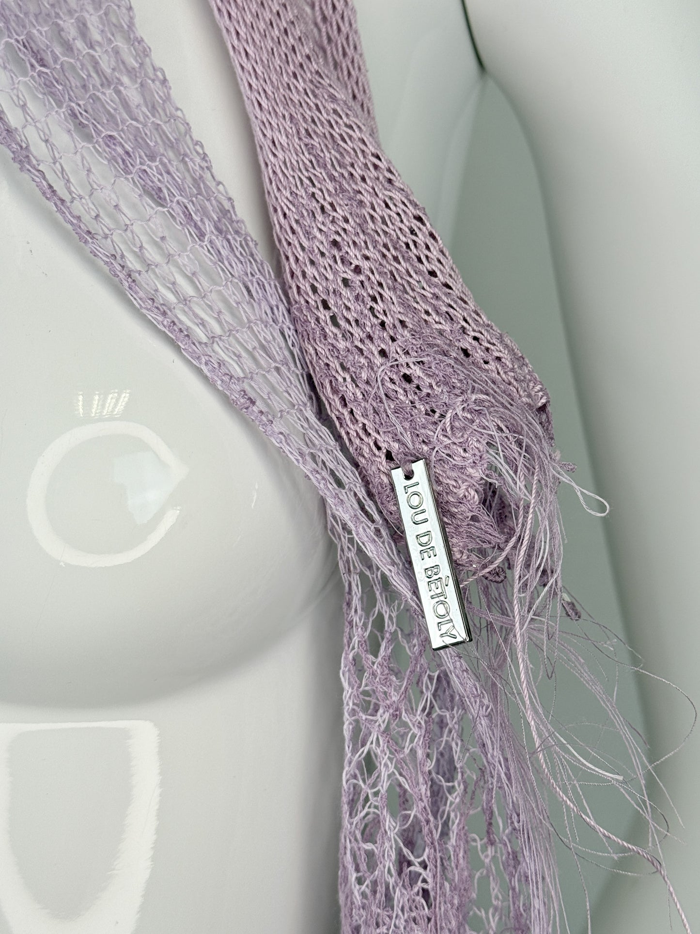 KNITTED BOW CHOKER PURPLE-Lou de Bètoly-APOC STORE