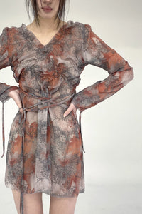 sheer smocking dress-Lalameemee-APOC STORE