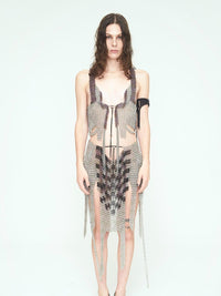 Checkered Silver-Green + Lilac Skirt-JALACONDA-APOC STORE