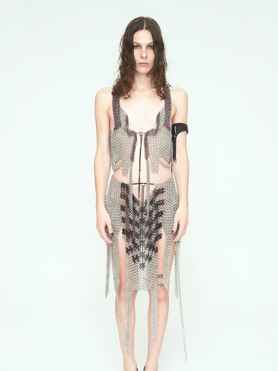 Checkered Silver-Green + Lilac Skirt-JALACONDA-APOC STORE