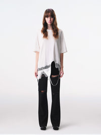 White Deconstructed Slip Top-TRINITE Studio-APOC STORE