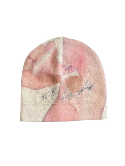 Band-aids print felt reflective jacquard beanie-ALA TIANAN-APOC STORE