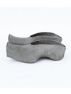 Heeled Square Toe Rubber Mules - Concrete-BODY AMPLIFICATION DEVICES-APOC STORE