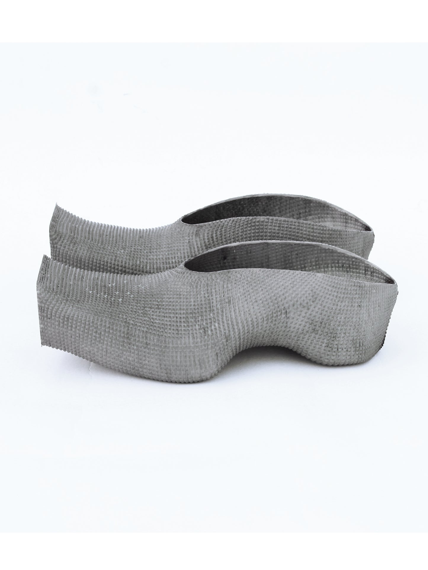 Heeled Square Toe Rubber Mules - Concrete-BODY AMPLIFICATION DEVICES-APOC STORE