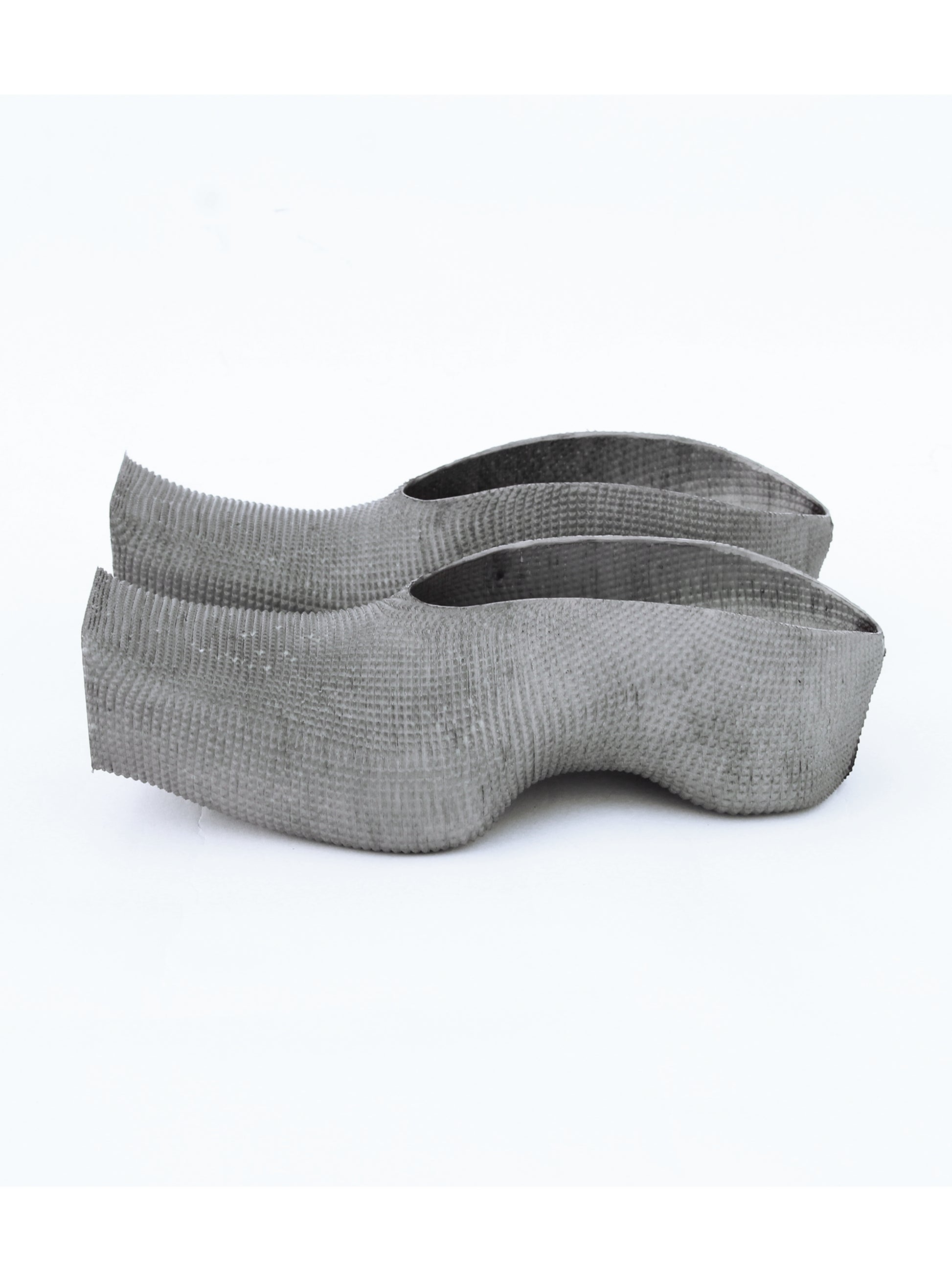 Heeled Square Toe Rubber Mules - Concrete-BODY AMPLIFICATION DEVICES-APOC STORE