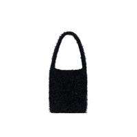Fluffly knitted tote bag - Red-Raquel de Carvalho-APOC STORE