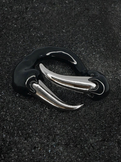 Black ring with spikes-CASPER DIY-APOC STORE