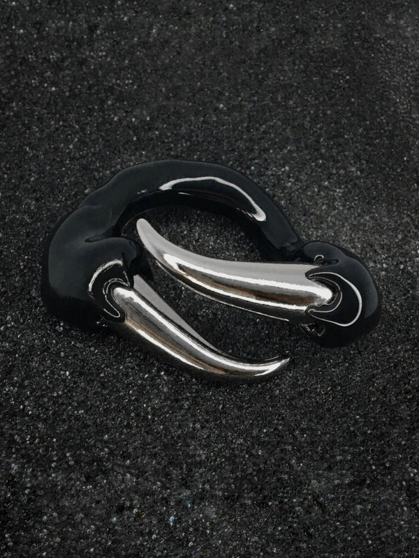 Black ring with spikes-CASPER DIY-APOC STORE