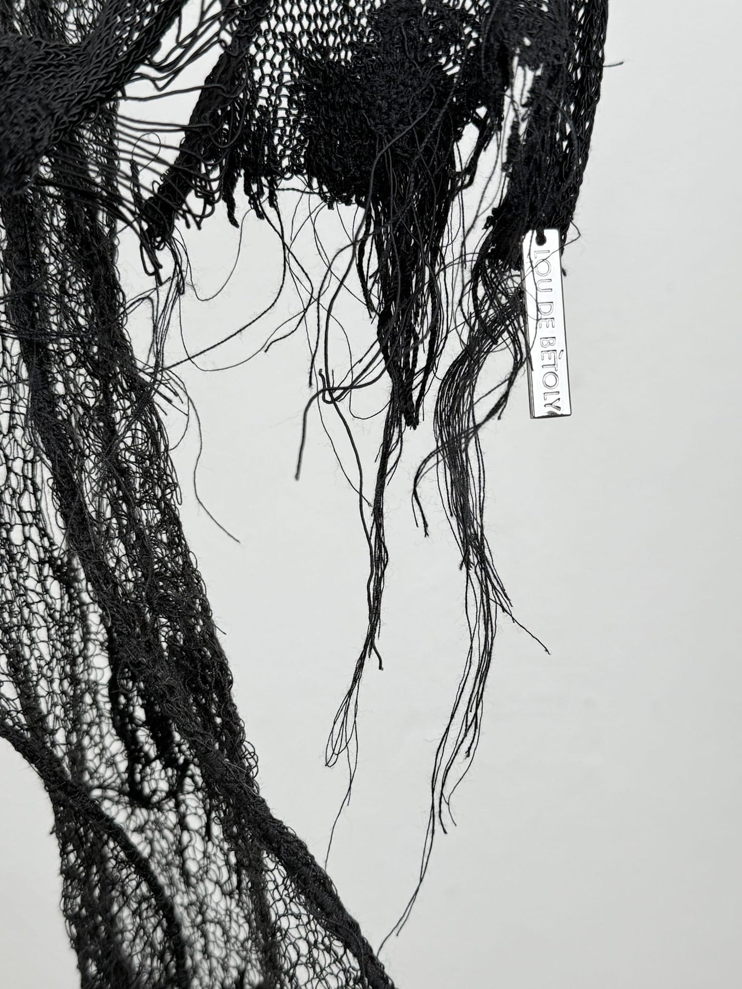 KNITTED BOW HAIR CLIP BLACK-Lou de Bètoly-APOC STORE